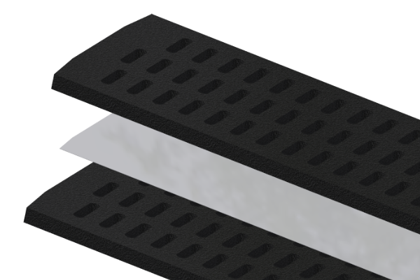 Sandwich-Aufbau mit Gewebeklebefolie